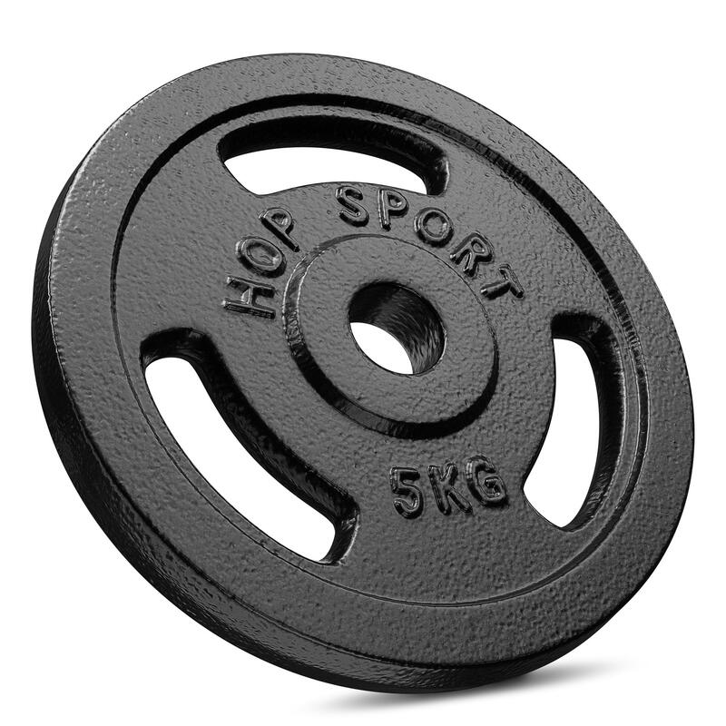 Zestaw obciążeń żeliwnych do sztangi Hop-Sport HS-I30C 30kg (2x5, 4x2.5, 8x1.25)