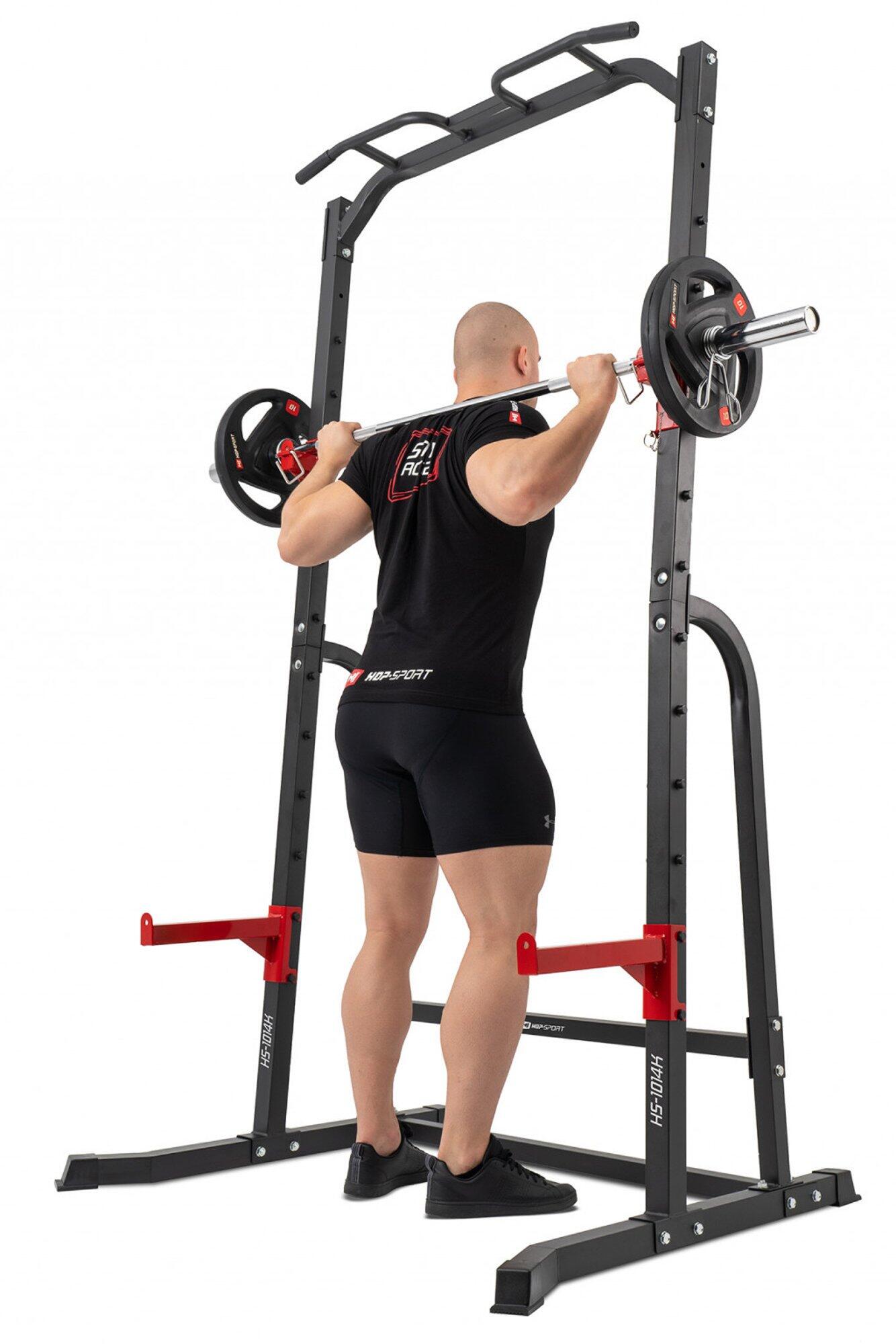 Krachttraining Dipstation Hop-Sport HS-1014K met stang en veiligheid 6/7