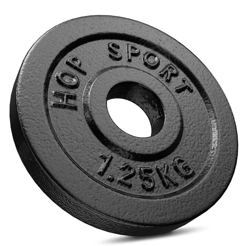 Zestaw obciążeń żeliwnych do sztangi Hop-Sport HS-I30C 30kg (2x5, 4x2.5, 8x1.25)