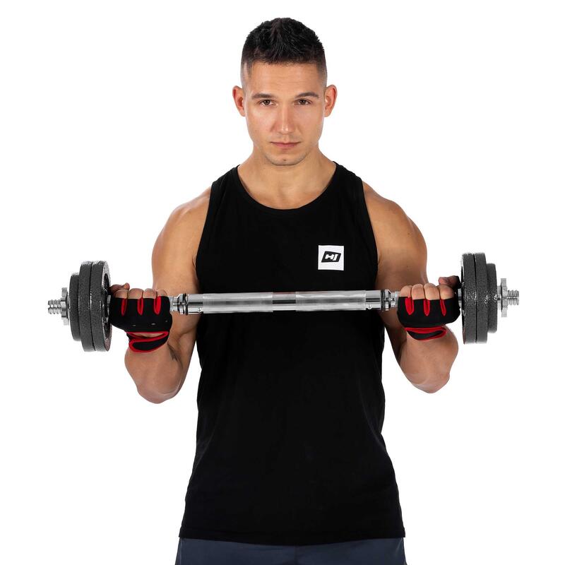 Set gantere fontă pentru antrenament 2x15kg Hop-Sport