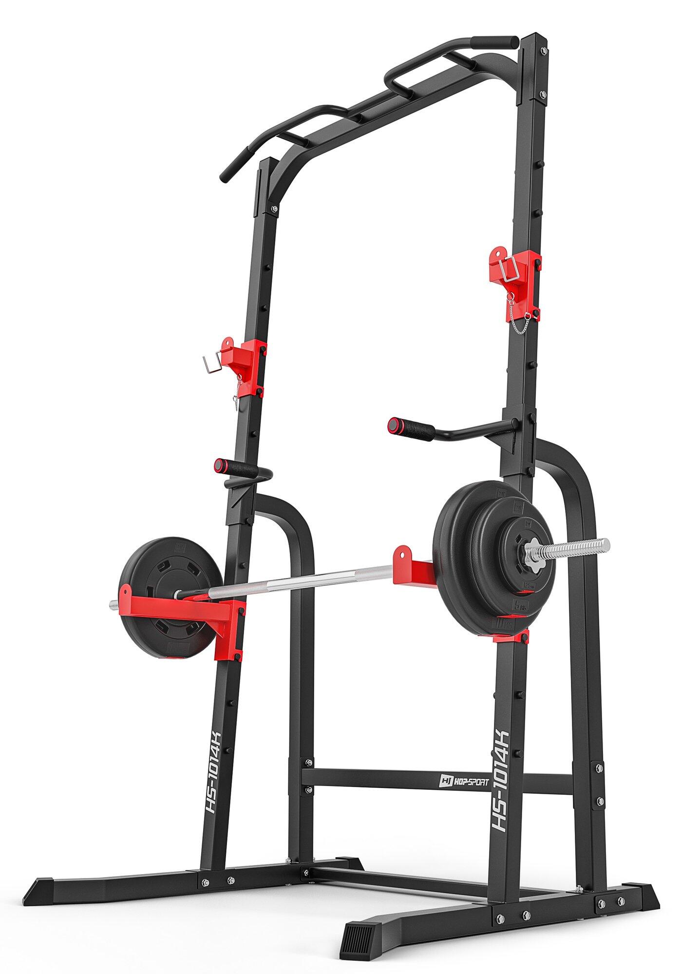 Krachttraining Dipstation Hop-Sport HS-1014K met stang en veiligheid 3/7