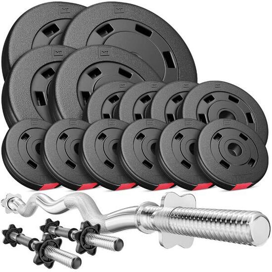 Set aus Kompositgewichten Langhantel Hop-Sport Premium 56kg