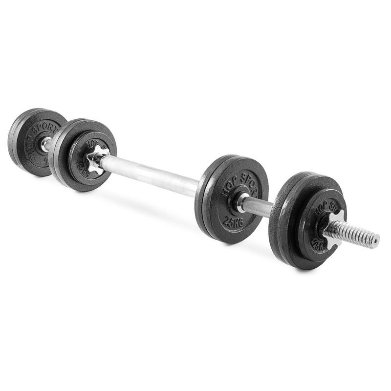 Set gantere fontă pentru antrenament 2x15kg Hop-Sport
