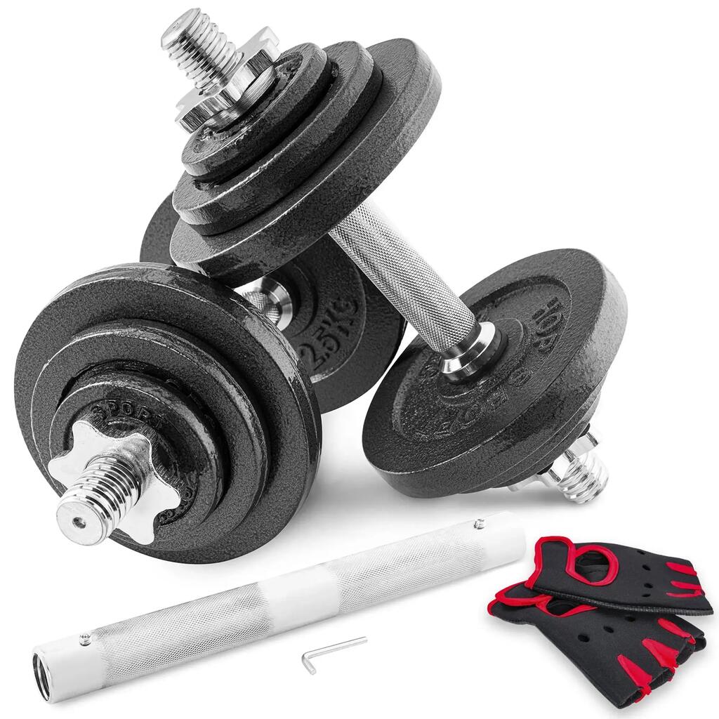 Комплект чугунени гири 2x10kg Hop-Sport HS-ID2x10C с удължен лост
