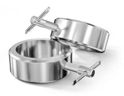 Colliers métalliques pour barre (50 mm) 2 pièces