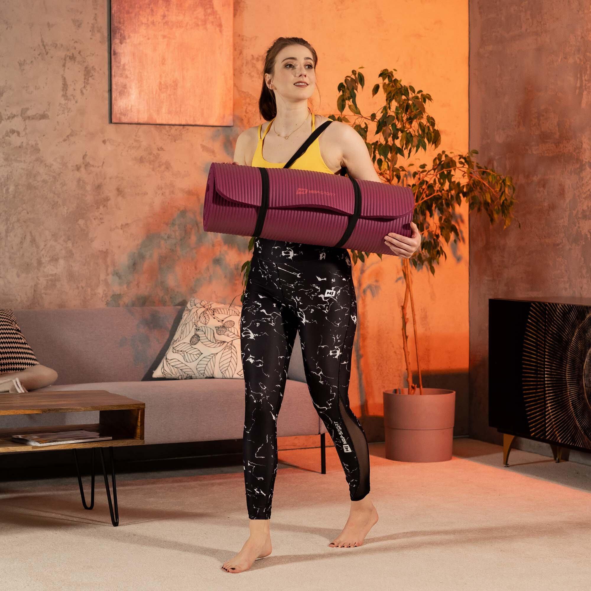 Tappetino fitness NBR 1cm - amaranto - 190x60 cm 5/7