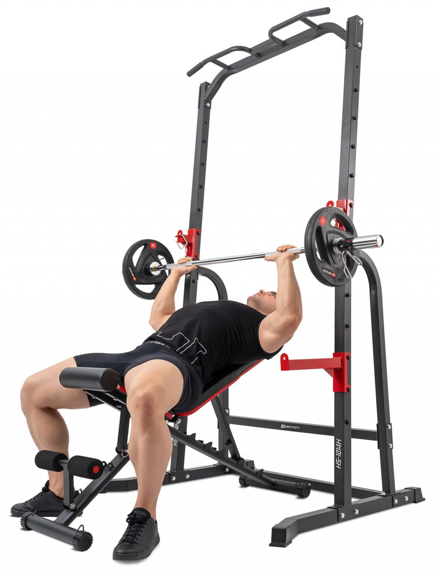 Krachttraining Dipstation Hop-Sport HS-1014K met stang en veiligheid 7/7