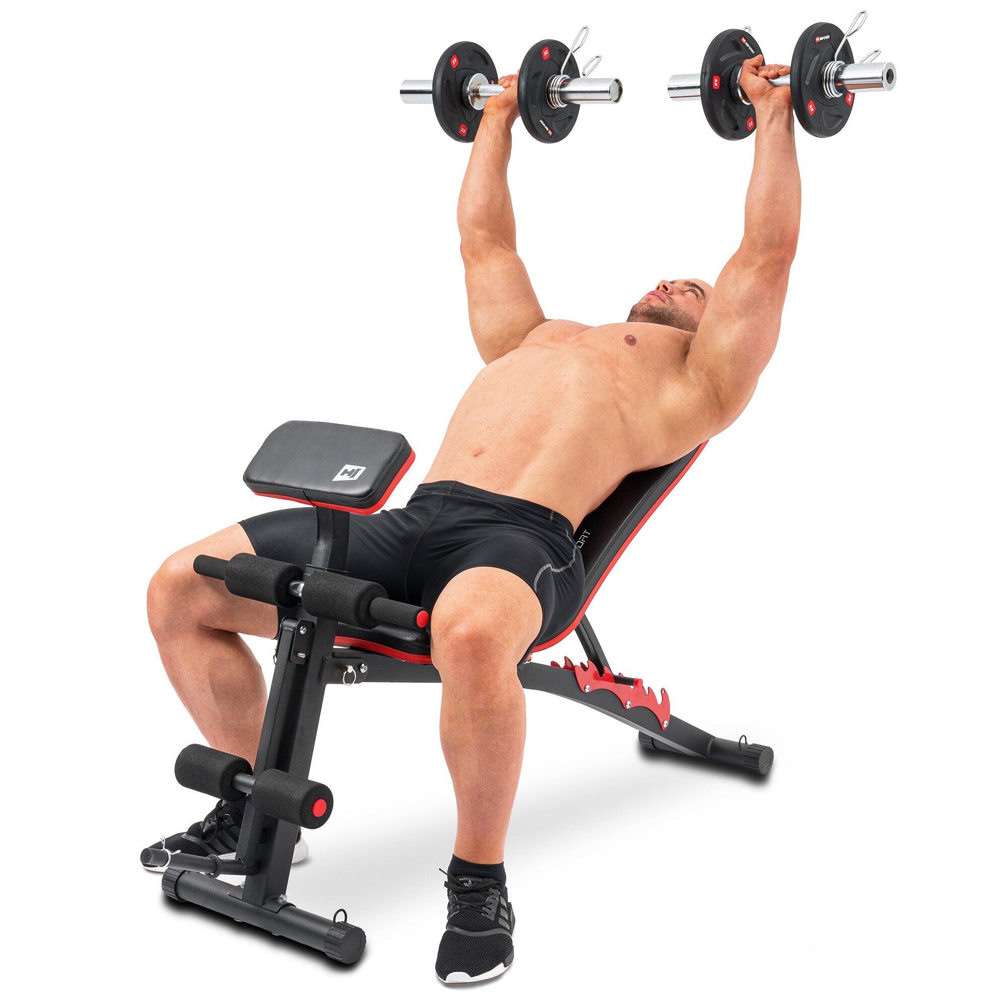 Banco de entrenamiento HS-1035 con expansores 6/7