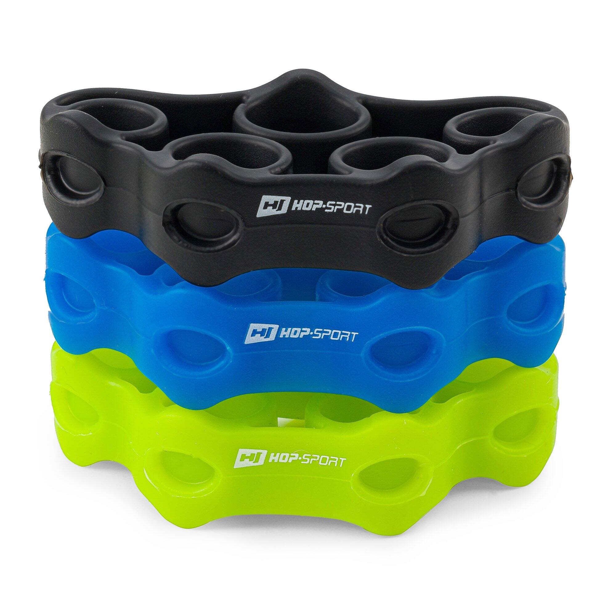 HOP-SPORT Ensemble d'extension de doigt et mains, 3 élastiques de musculation 3/7