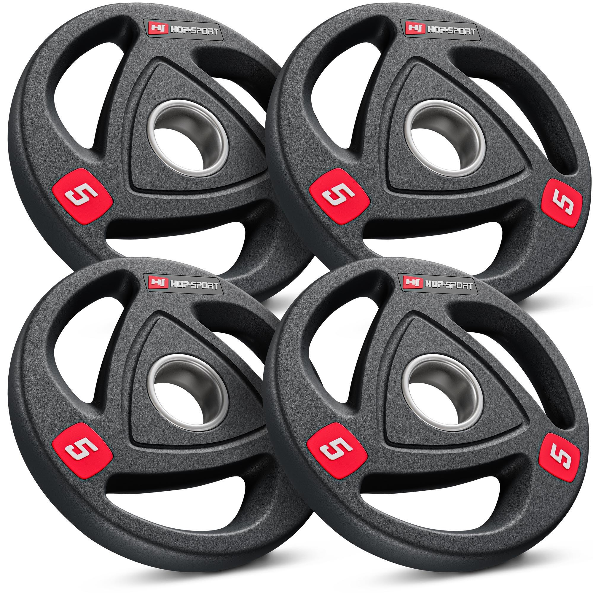 Hop-sport - Ensemble De Poids Olympiques Pour Barre Hop-sport Hs-od5 4x5kg 51mm - Poids De Musculation - Noir - Decathlon