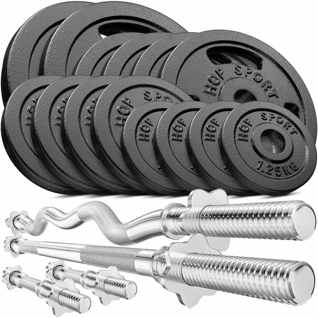 Комплект чугунени тежести Hop-Sport Strong 76kg