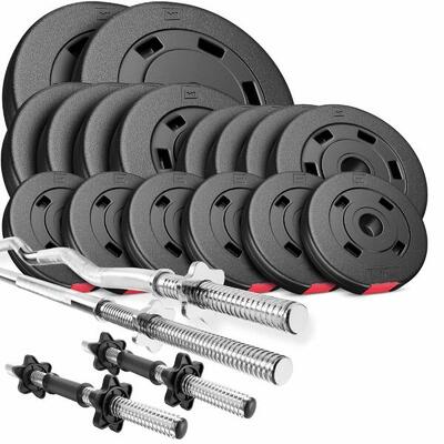 Set aus Verbundgewichten Langhantel Hop-Sport Premium 75kg