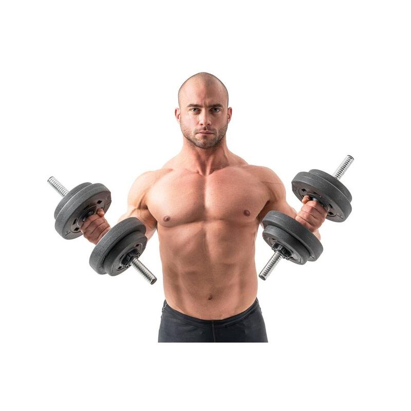 Zestaw obciążeń kompozytowych sztanga Hop-Sport Premium 125kg