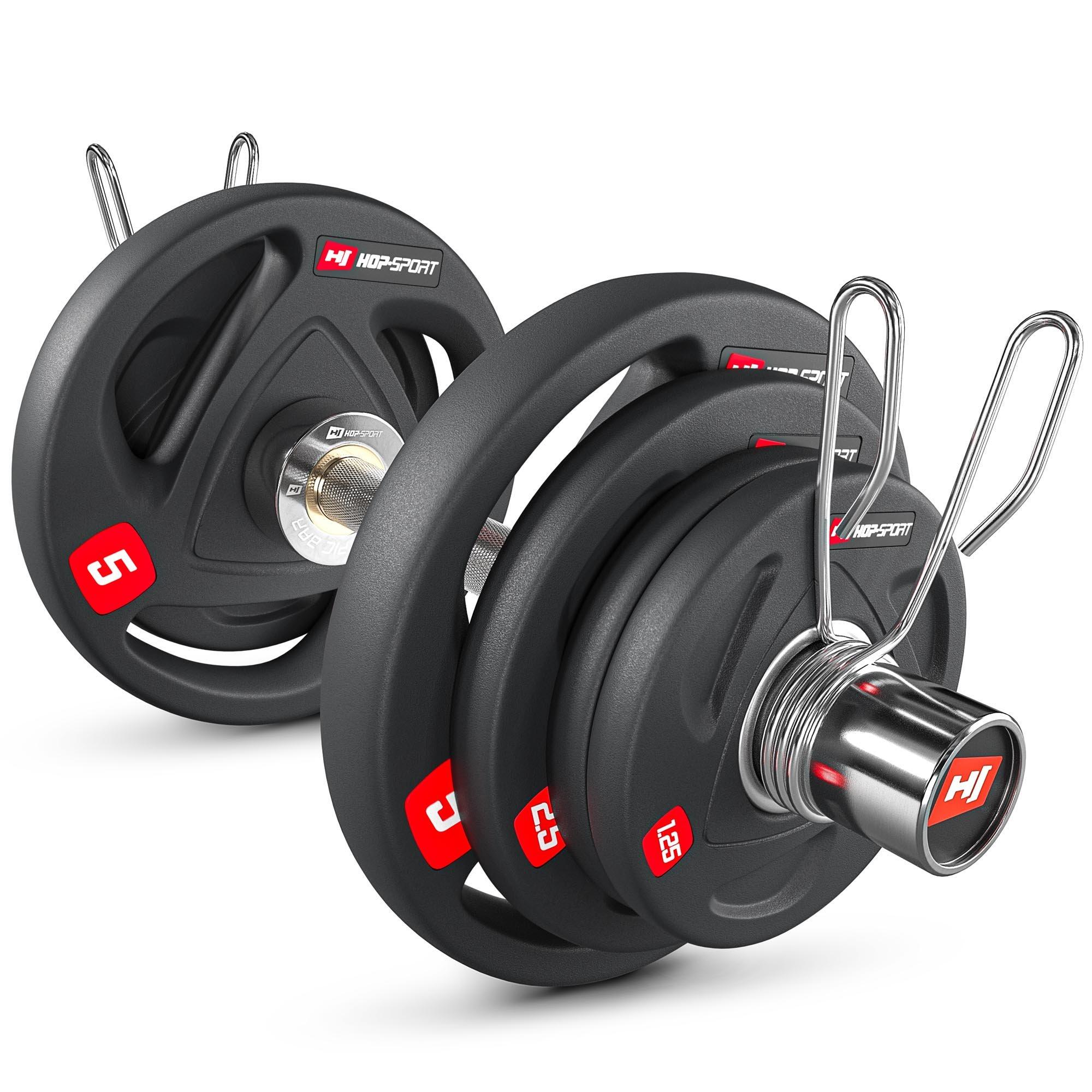 HOP-SPORT Olympijská pogumovaná činka Hop-Sport 26kg