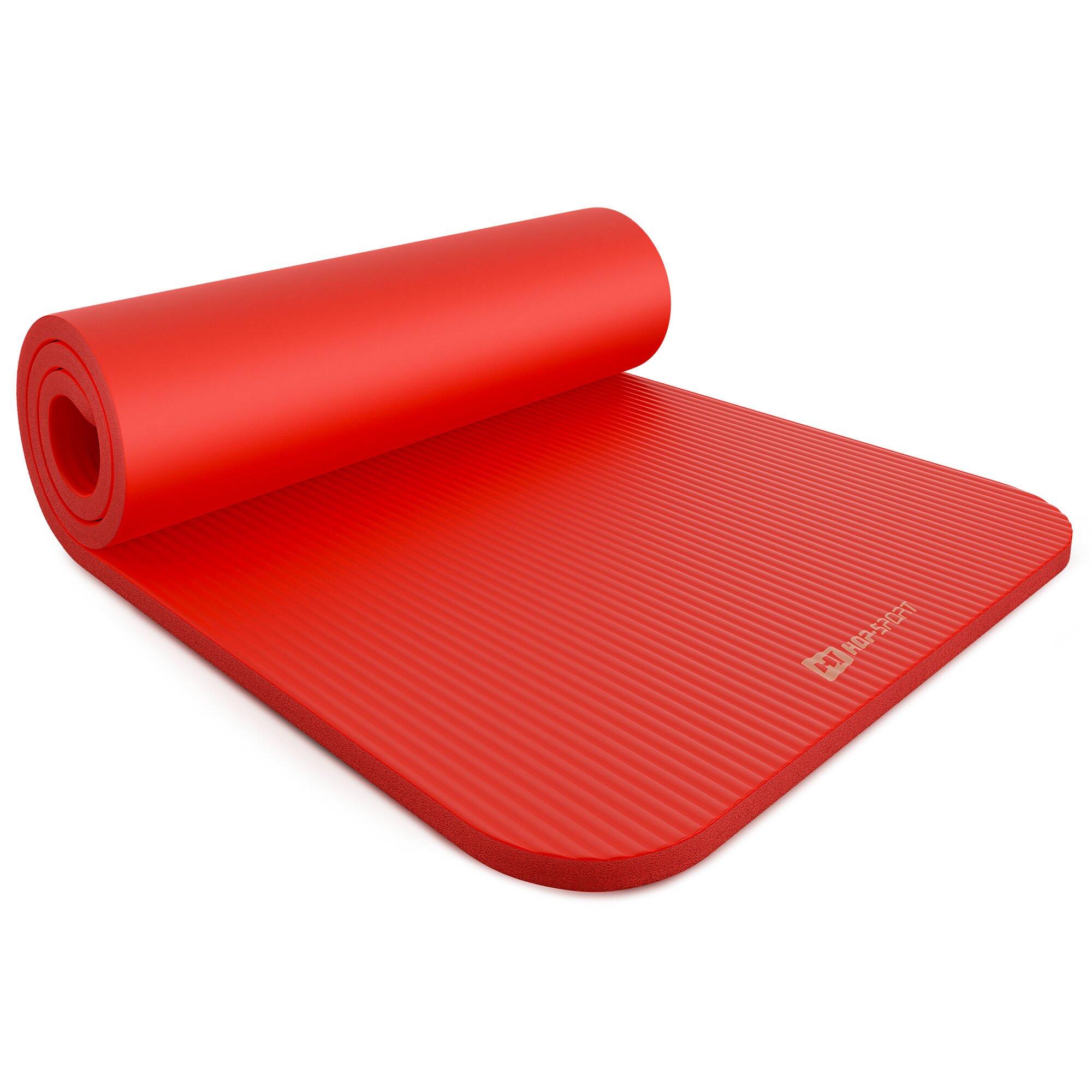 Tapis de fitness 2 cm Pilates, Yoga et Gymnastique 190x60 cm Hop-Sport Rouge 6/7