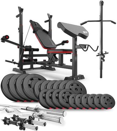 Ensemble de musculation composite Hop-Sport Premium 105kg avec banc HS-1075