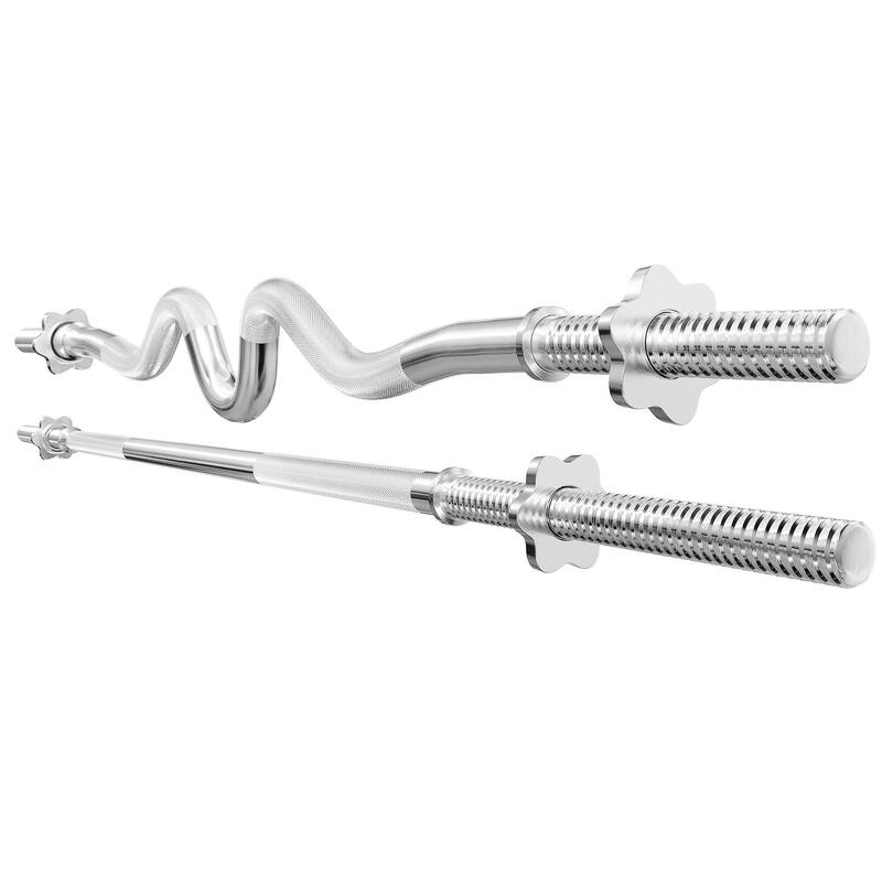 Zestaw gryfów do treningu siłowego Hop-Sport 167cm + 120cm mocno łamany