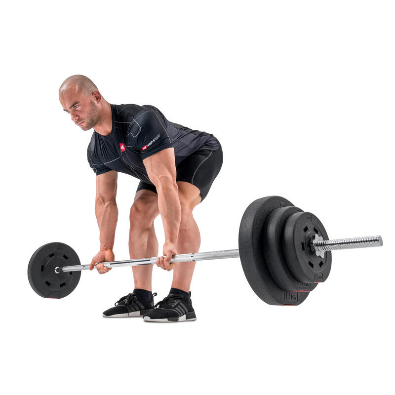 Zestaw obciążeń kompozytowych sztanga Hop-Sport Premium 125kg
