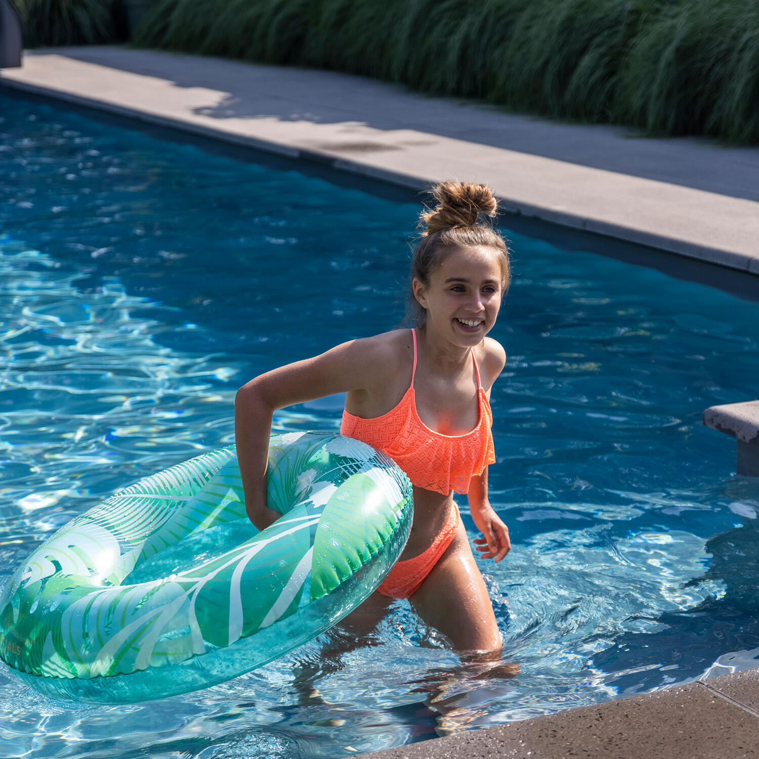 Bouée de natation Swim Essentials 90 cm tropicale verte 2/6