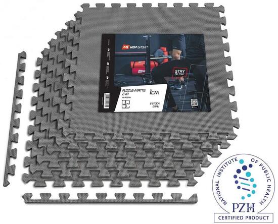 Tappetino puzzle EVA 1cm grigio - 6 pezzi