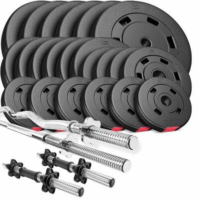 Set aus Kompositgewichten Langhantel Hop-Sport Premium 125kg