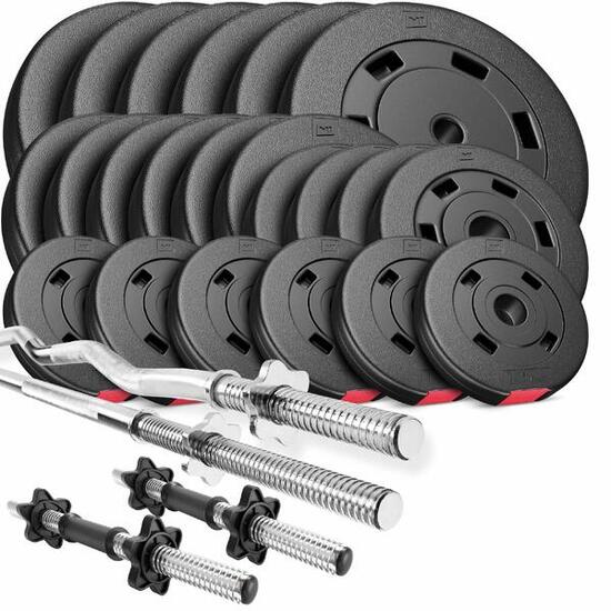 Set aus Kompositgewichten Langhantel Hop-Sport Premium 125kg