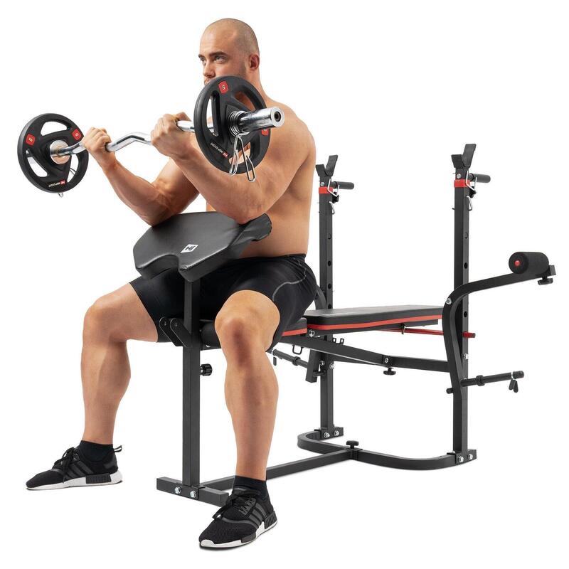 Bancă de culturism Hop-Sport HS-1065HB Pro cu suport