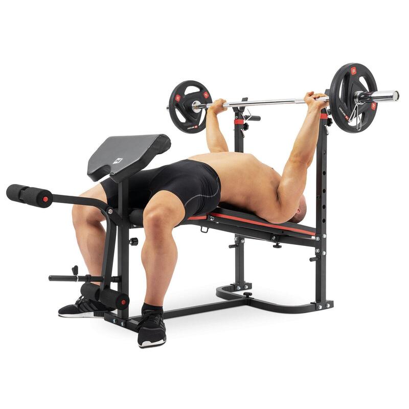 Bancă de culturism Hop-Sport HS-1065HB Pro cu suport