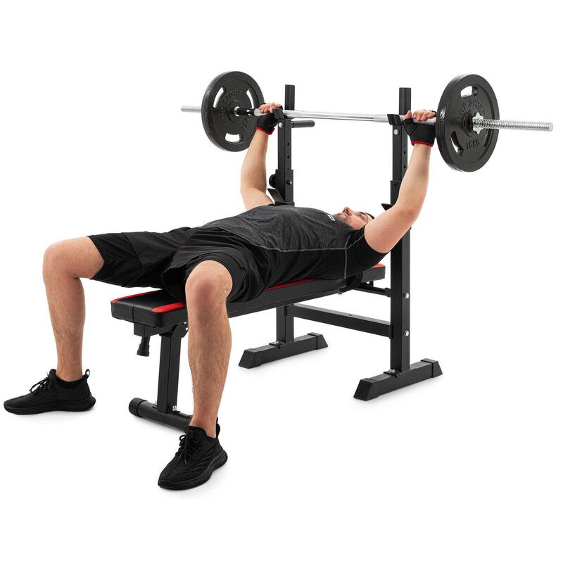 Bancă de exerciții Hop-Sport HS-1080 cu suporturi