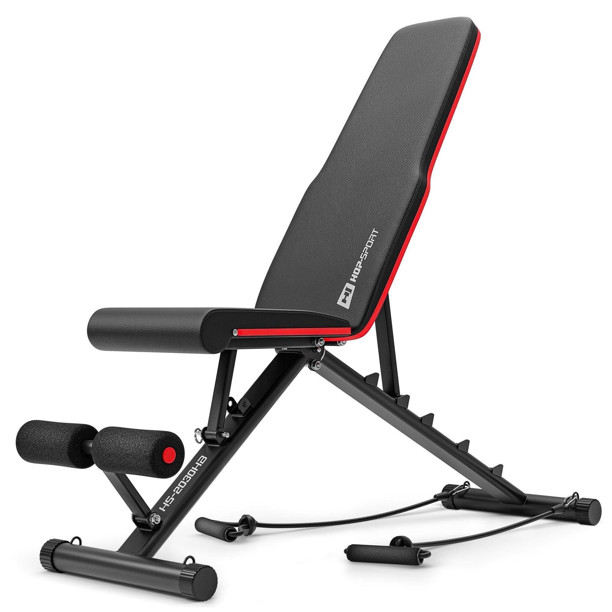 HOP-SPORT Tréninková lavice Hop-Sport s expandéry skládací