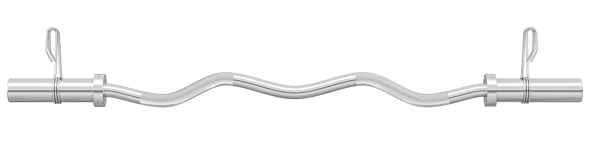 Gryf olimpijski Hop-Sport 120 cm/ 50 mm lekko łamany z tuleją obrotową