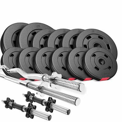 Set aus Kompositgewichten Langhantel Hop-Sport Premium 45kg