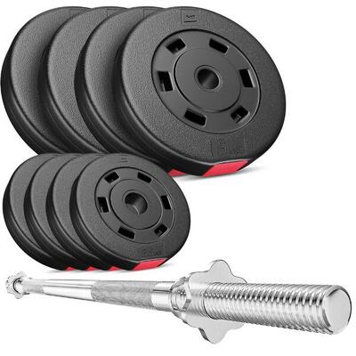 Set aus Verbundgewichten Langhantel Hop-Sport Premium 37kg