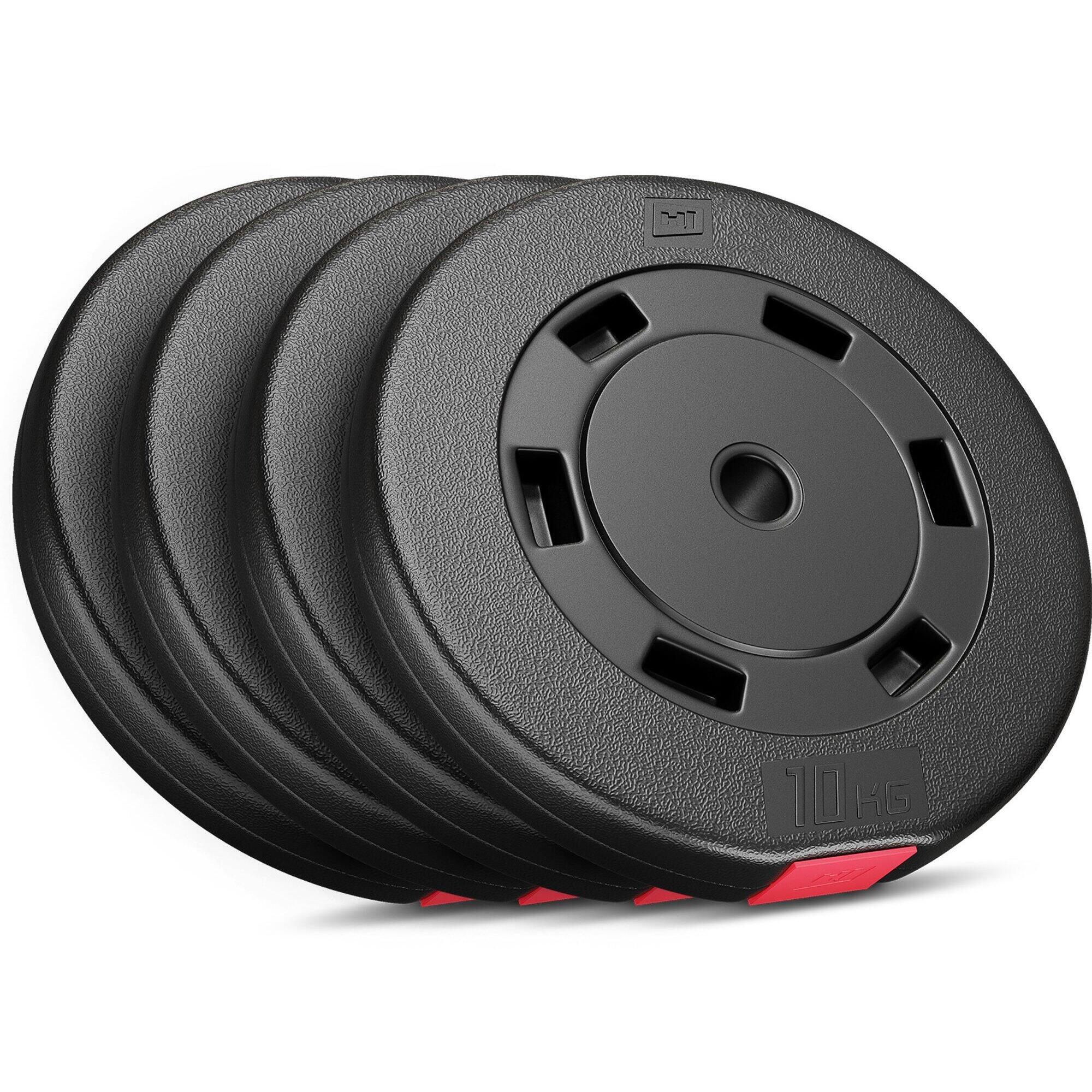 HOP-SPORT Kompozitní závaží Hop-Sport 40 kg (4×10 kg) na činku / osu