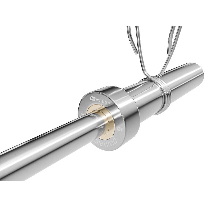 Bară olimpică dreaptă Hop-Sport 165 cm (50 mm) cu manșon rotativ