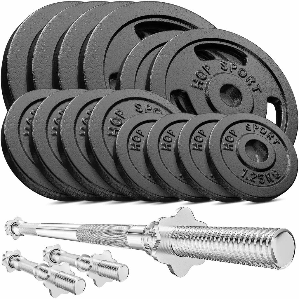 Комплект чугунени тежести Hop-Sport Strong 79 кг