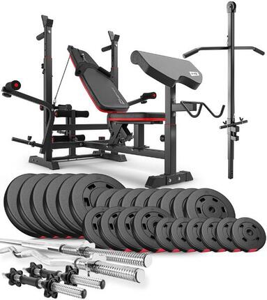 Ensemble de musculation composite Hop-Sport Premium 135kg avec banc HS-1075