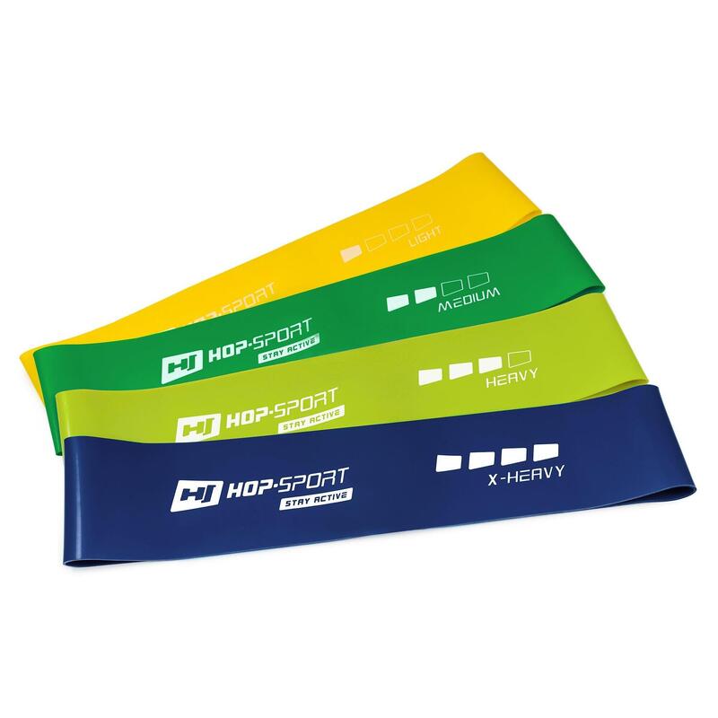 Set de 4 benzi de rezistență Hop-Sport 500x50mm