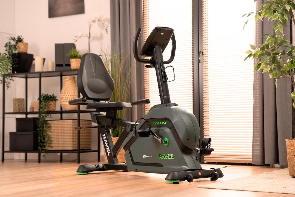 Rower stacjonarny treningowy leżący Hop-Sport Ravel