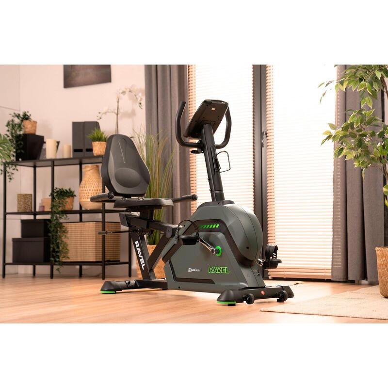 Rower stacjonarny treningowy leżący Hop-Sport Ravel