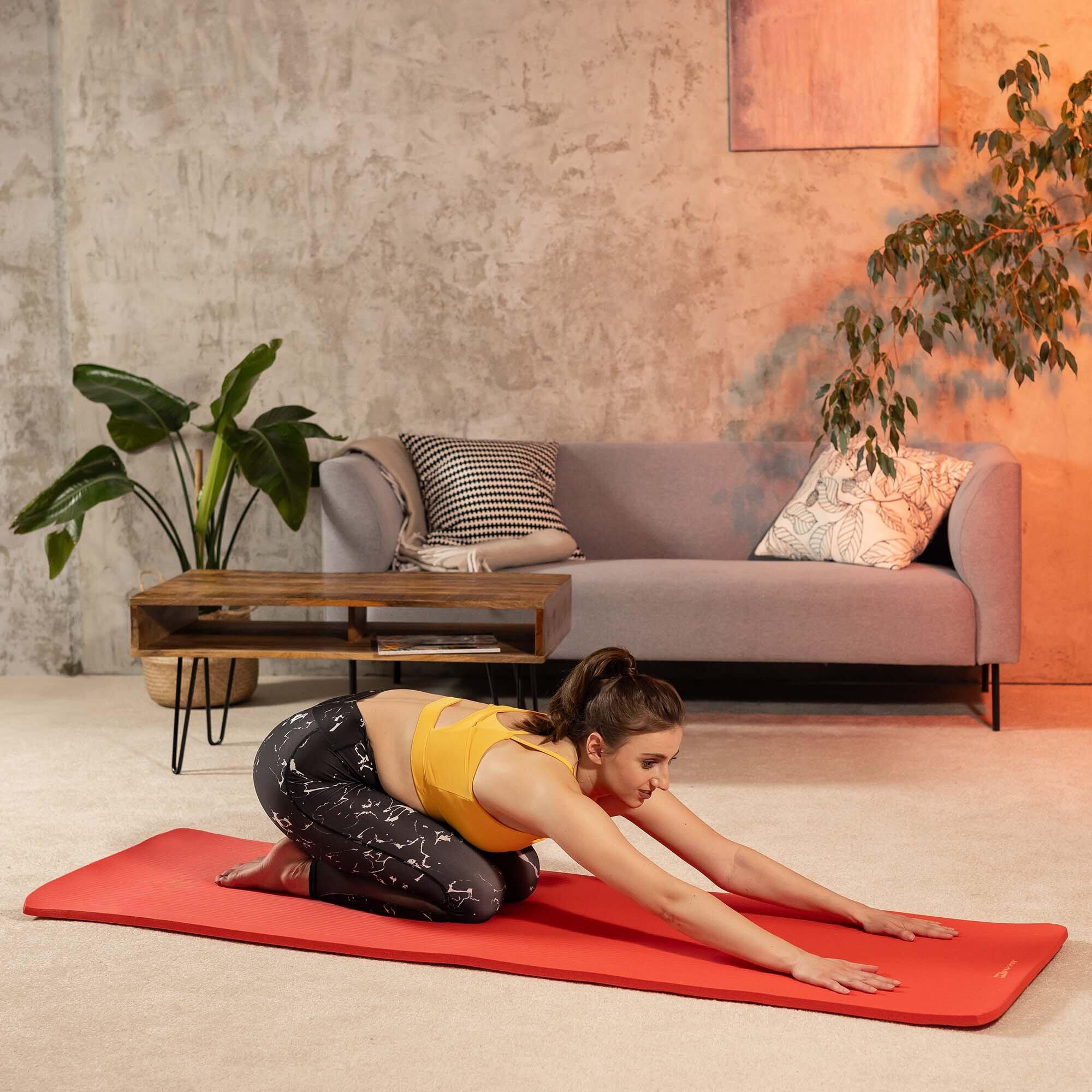 Tappetino fitness NBR 1,5cm - rosso - 190x80cm 3/7