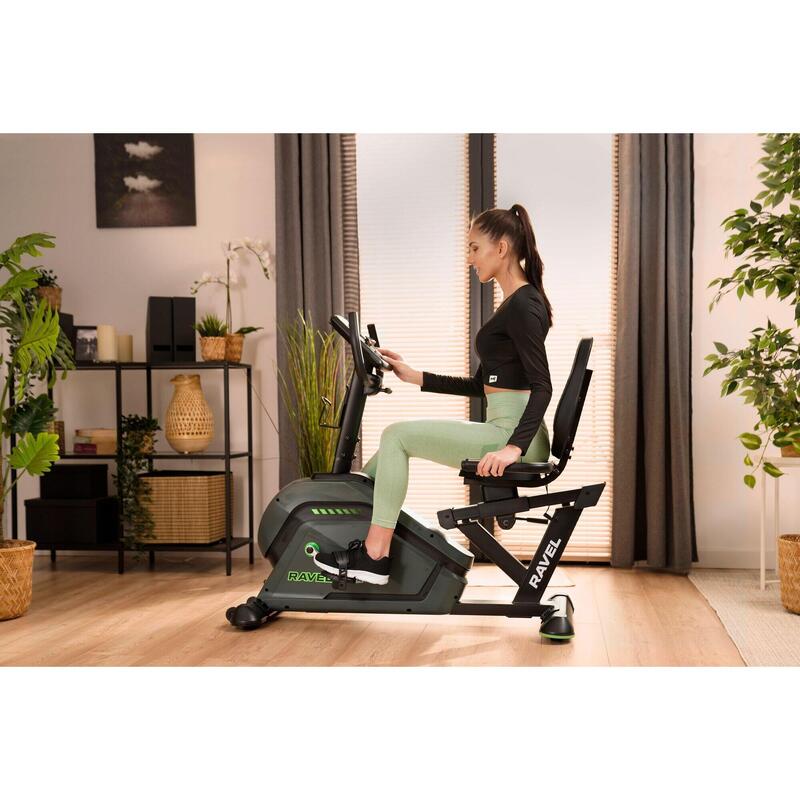 Rower stacjonarny treningowy leżący Hop-Sport Ravel