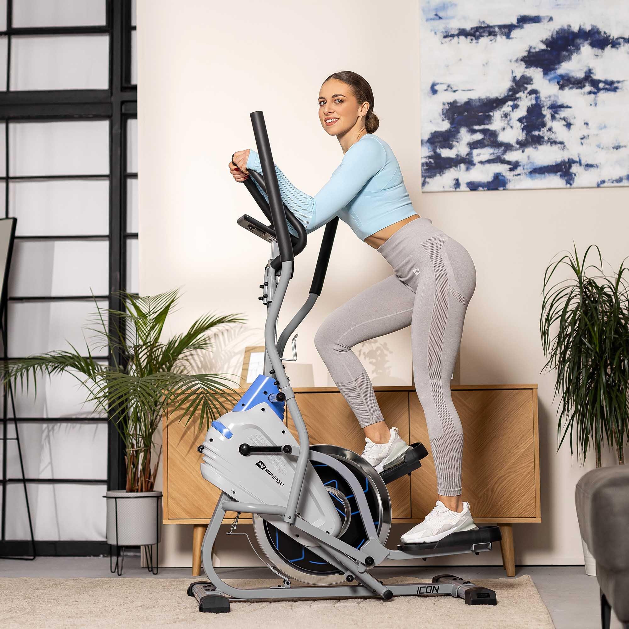Vélo elliptique climber stepper magnétique Hop-Sport HS-400B Icon, Gris 4/7