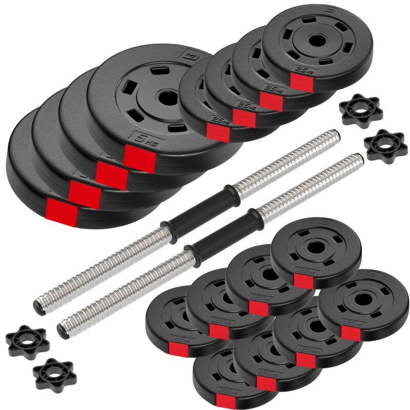 Set gantere antrenament 2x20kg Hop-Sport HS-CD2x20 compozit
