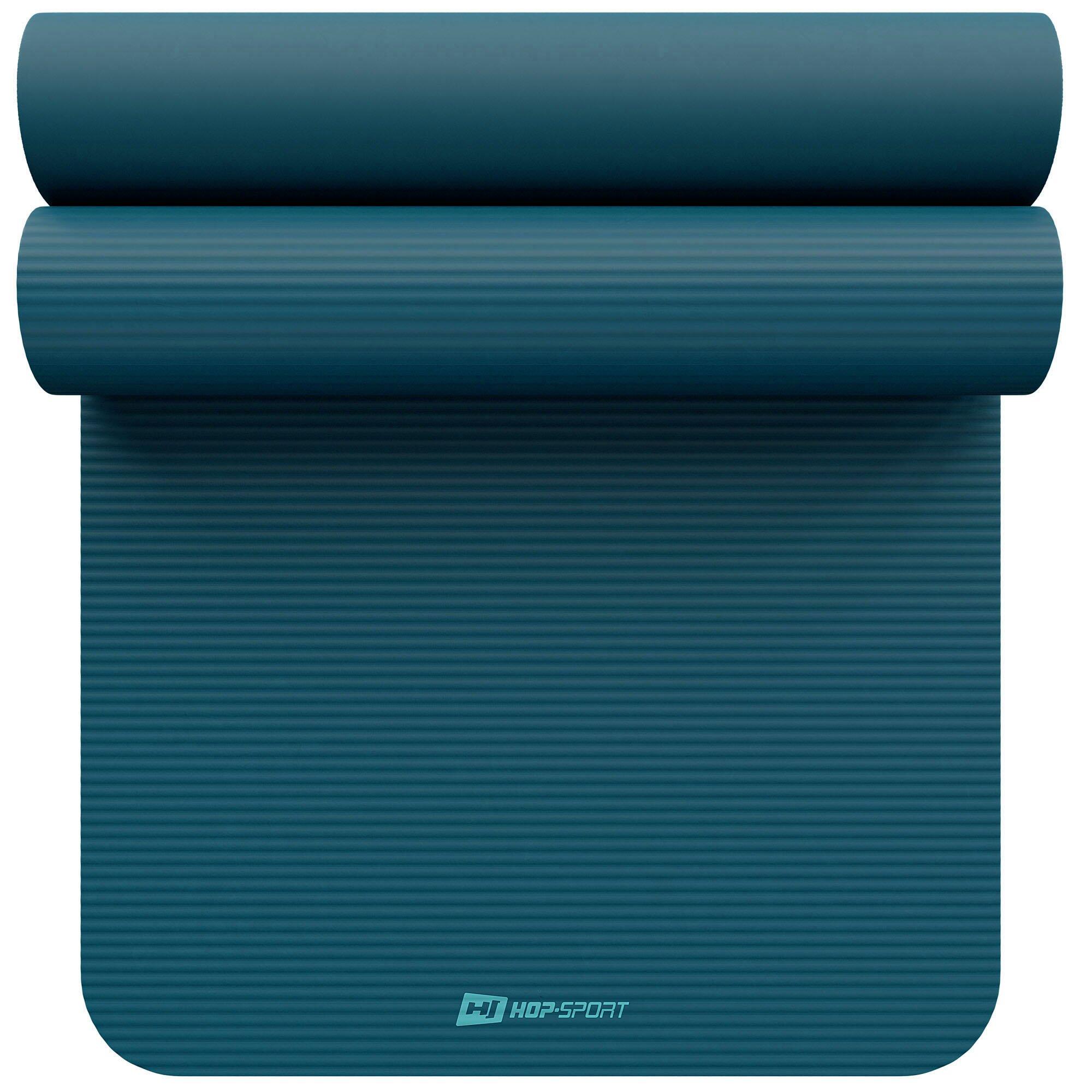Tapis de fitness 1,5 cm Pilates, Yoga, Gymnastique 190x80cm Hop-Sport Bleu foncé 6/7