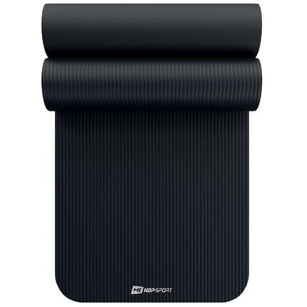 Tapis de fitness 1 cm pour yoga et gymnastique 190 x 60 cm Hop-Sport Bleu foncé