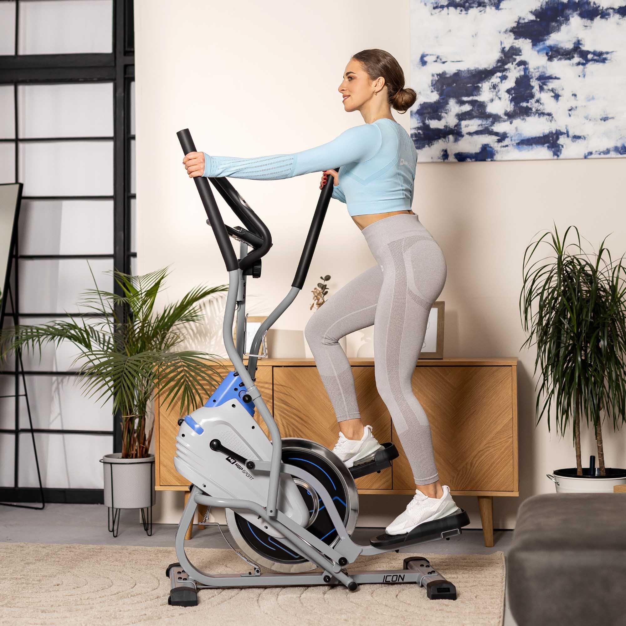 Vélo elliptique climber stepper magnétique Hop-Sport HS-400B Icon, Gris 2/7