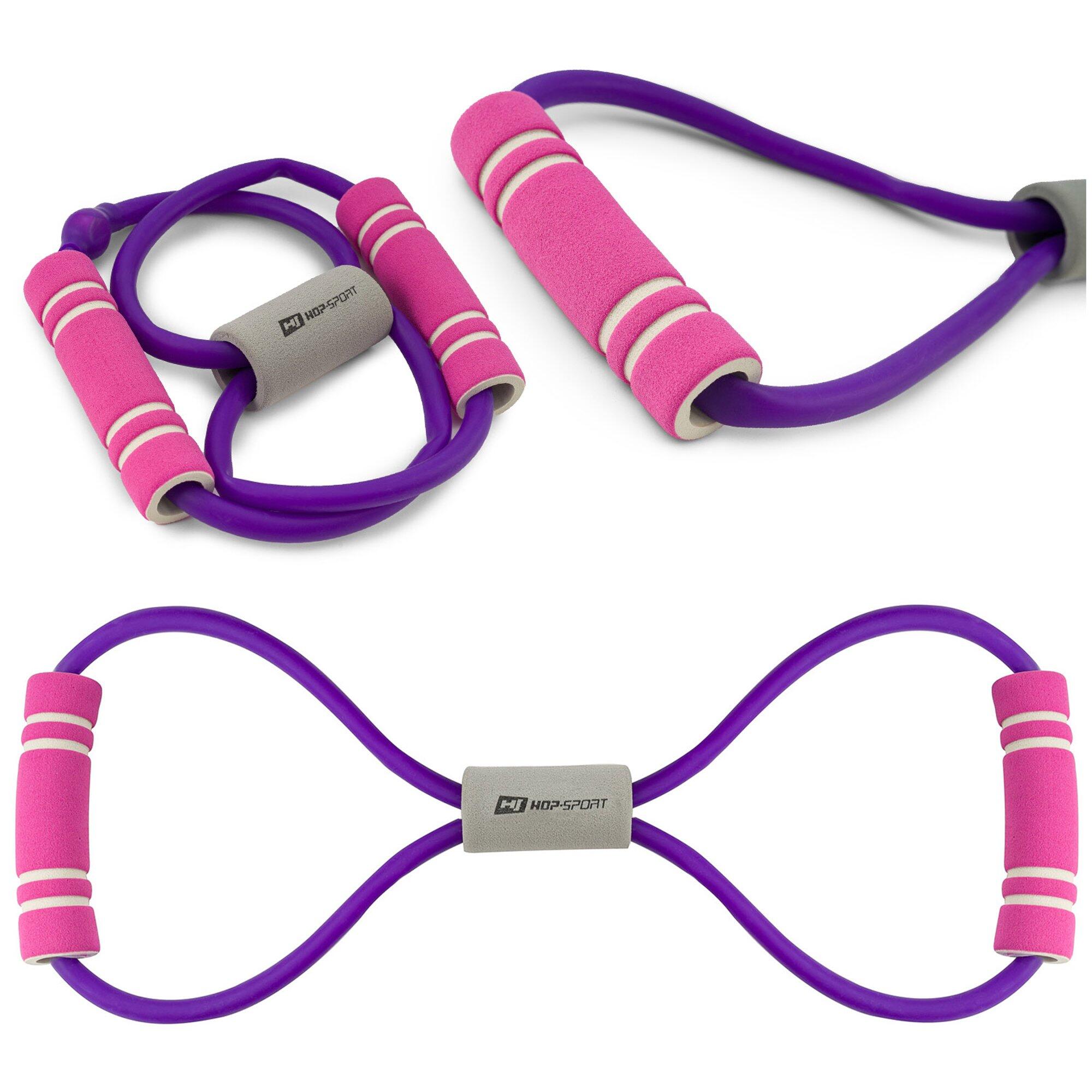 Expansor de goma con asas de espuma morado 6/7