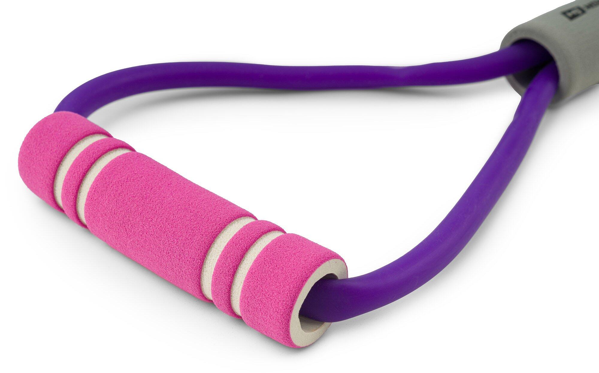 Expansor de goma con asas de espuma morado 5/7