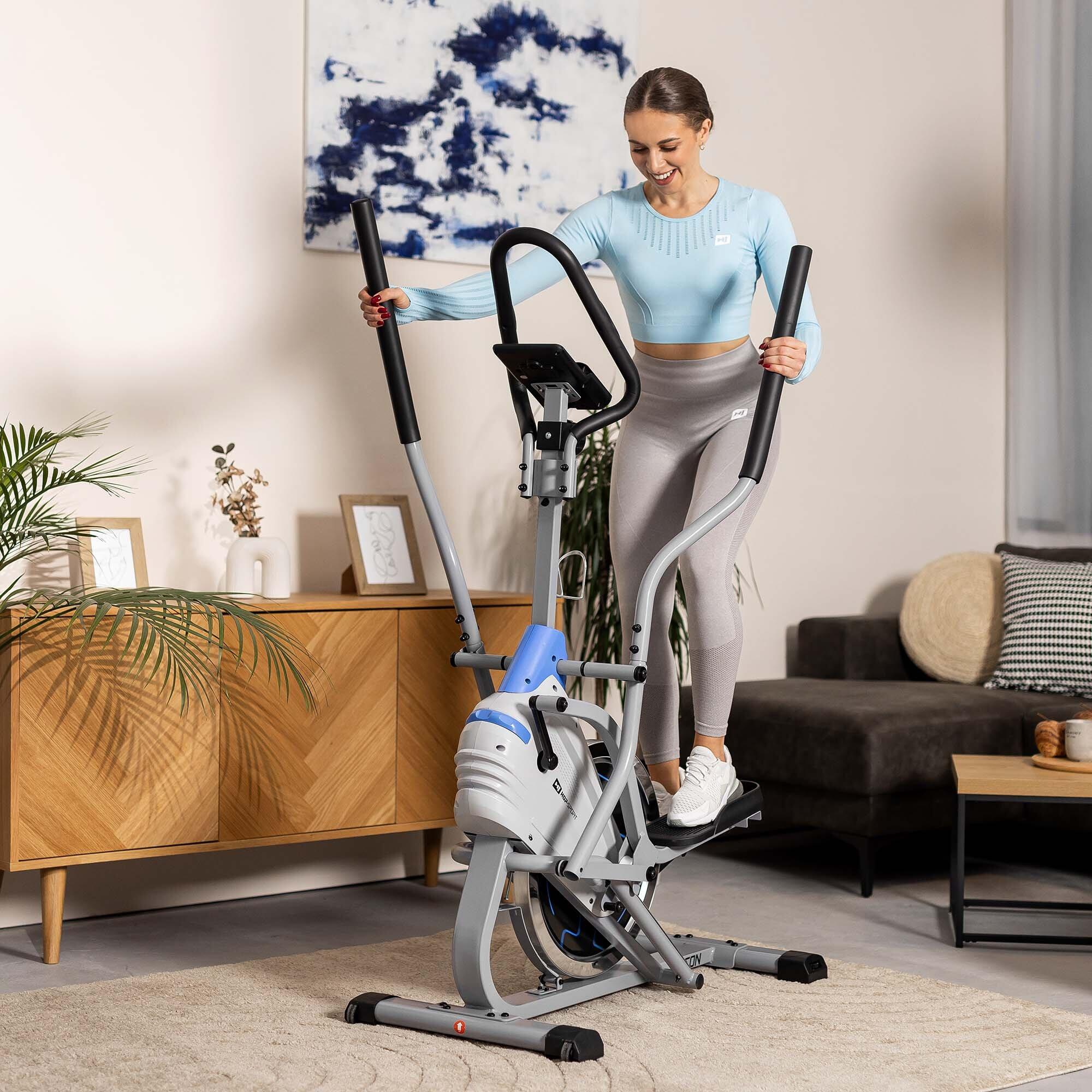 Vélo elliptique climber stepper magnétique Hop-Sport HS-400B Icon, Gris 3/7